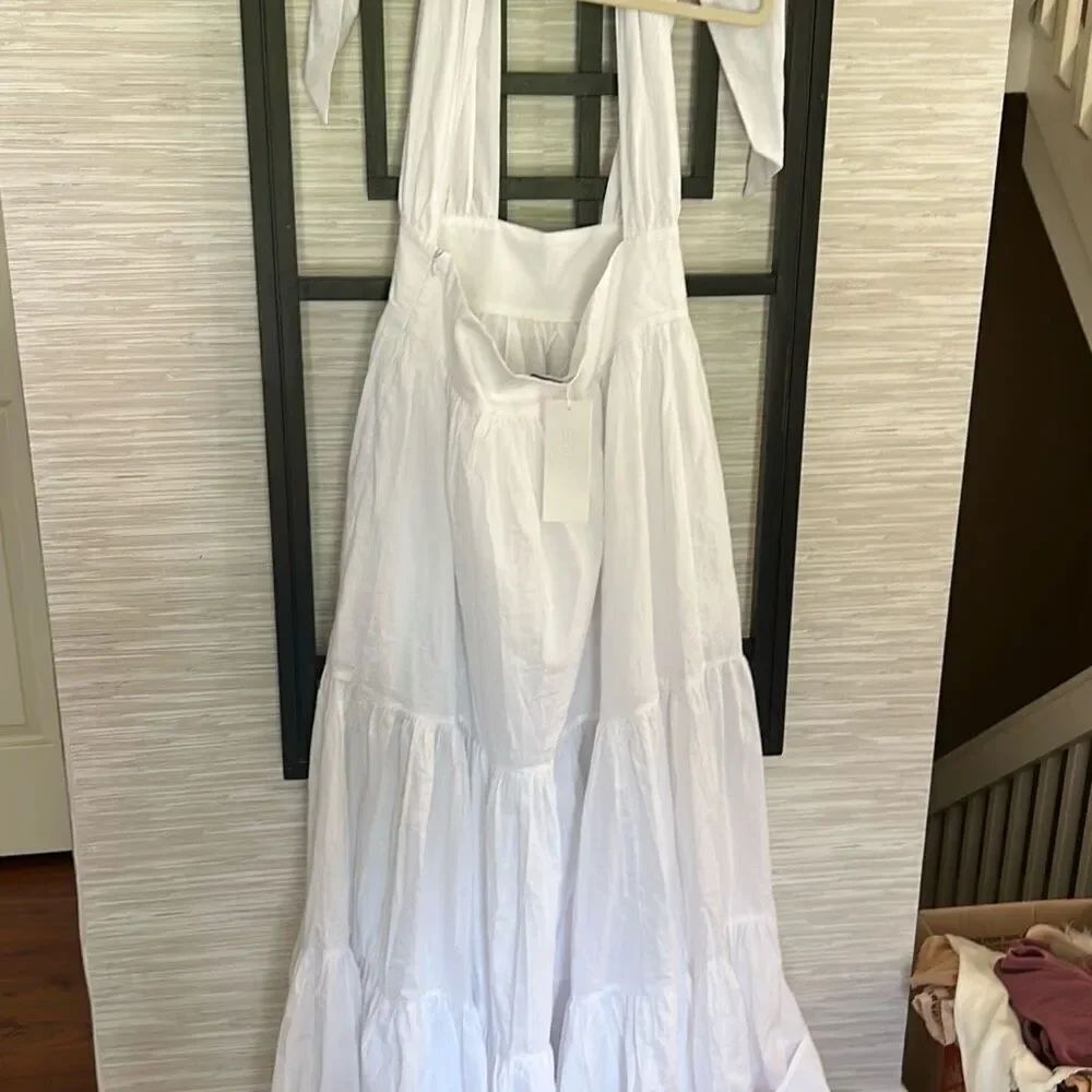 Nwt Sonya Australia White Cotton Marilyn Monroe Style Prairie Dress Peasant Dres — image 8 of 8
